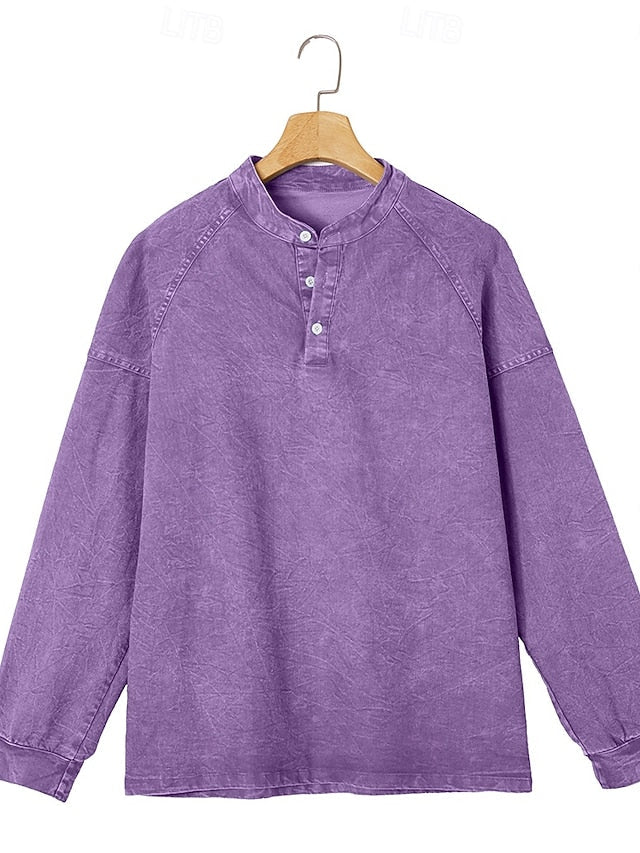 Logan | Long Sleeve Henley Shirt