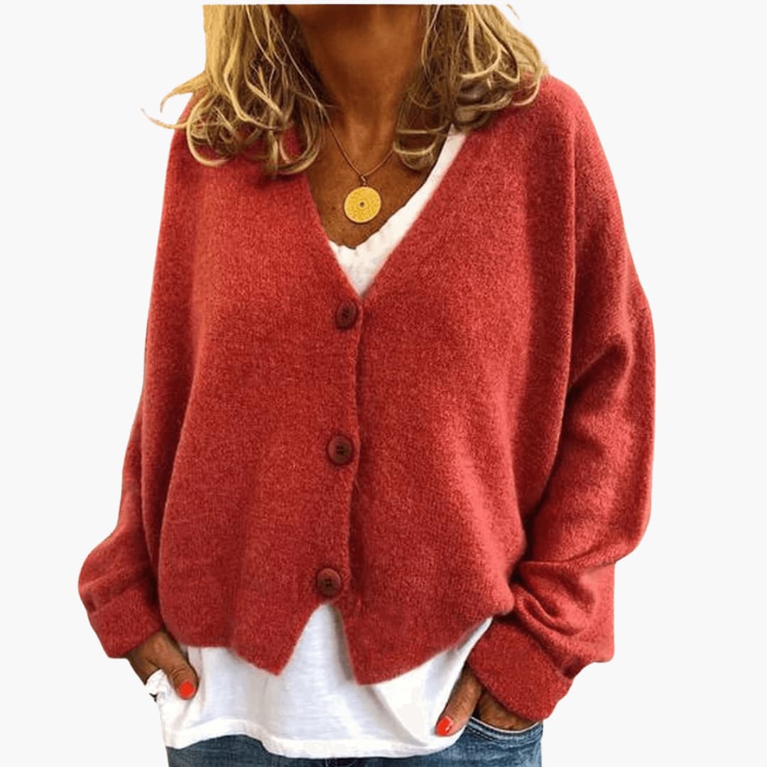 Avery | Relaxed V Neck Cardigan