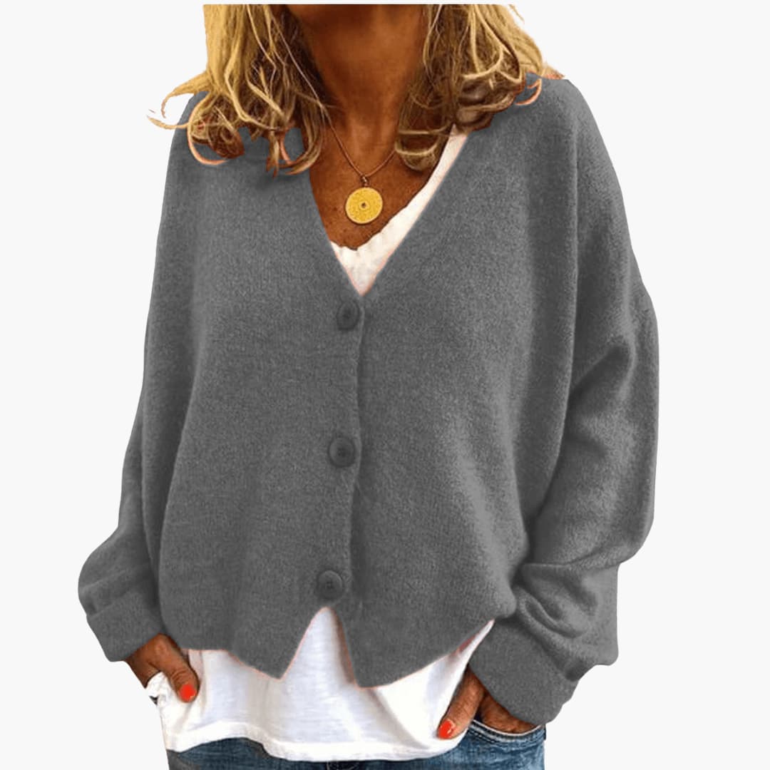 Avery | Relaxed V Neck Cardigan