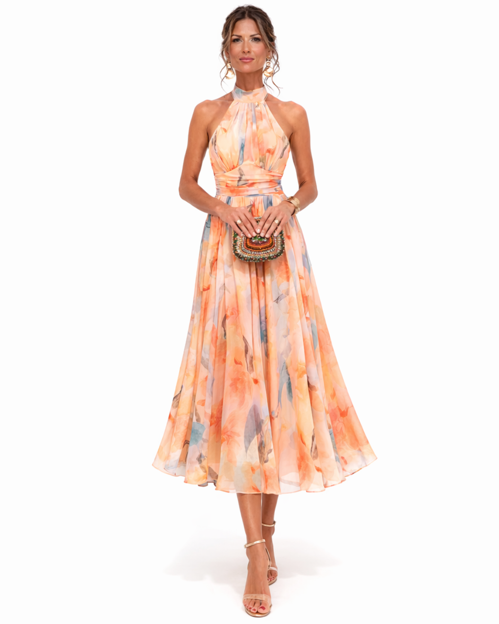 Aurora | Halter Neck Maxi Dress