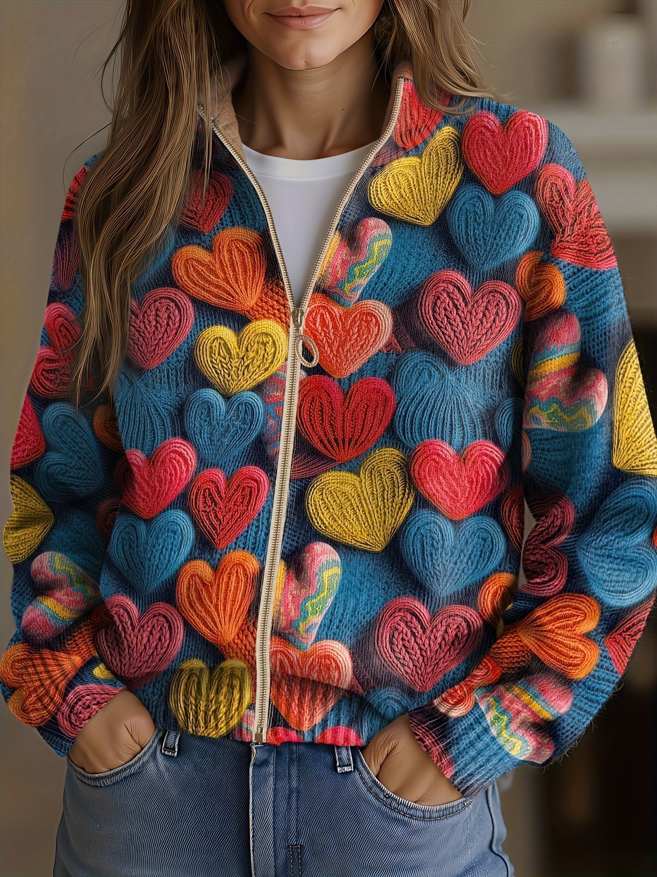 Avery | Multicolor Hearts Knitting Pattern