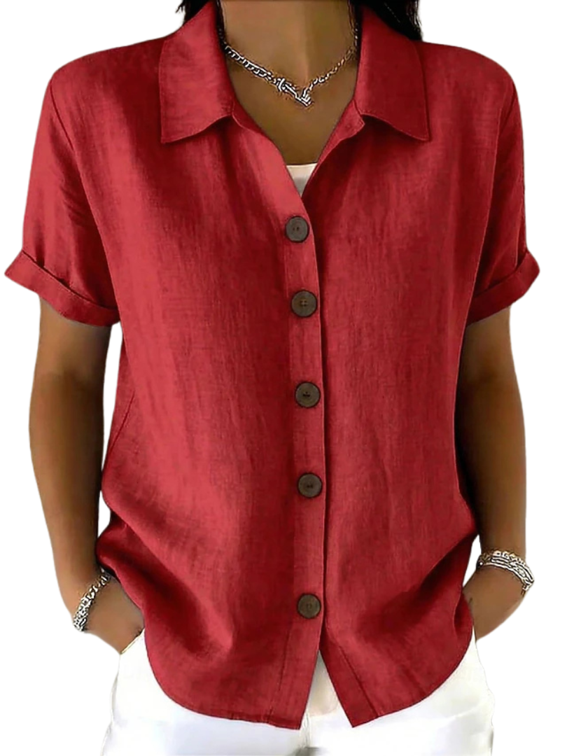 Gracie | Collared Button Down Blouse