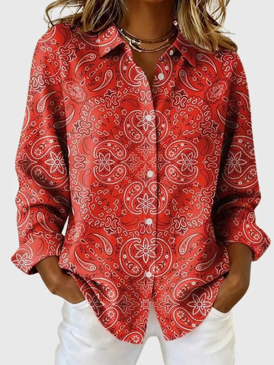 Harper | Paisley Button Down Blouse