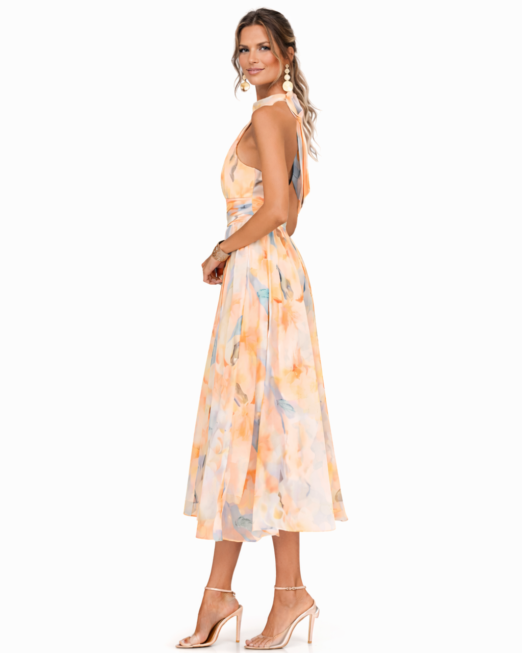 Aurora | Halter Neck Maxi Dress