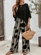 Kalliope -  Comfortable Elastic Waist Two-Piece Set