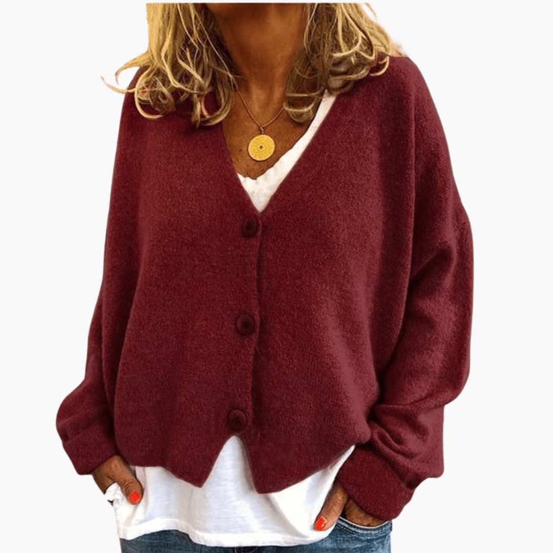 Avery | Relaxed V Neck Cardigan