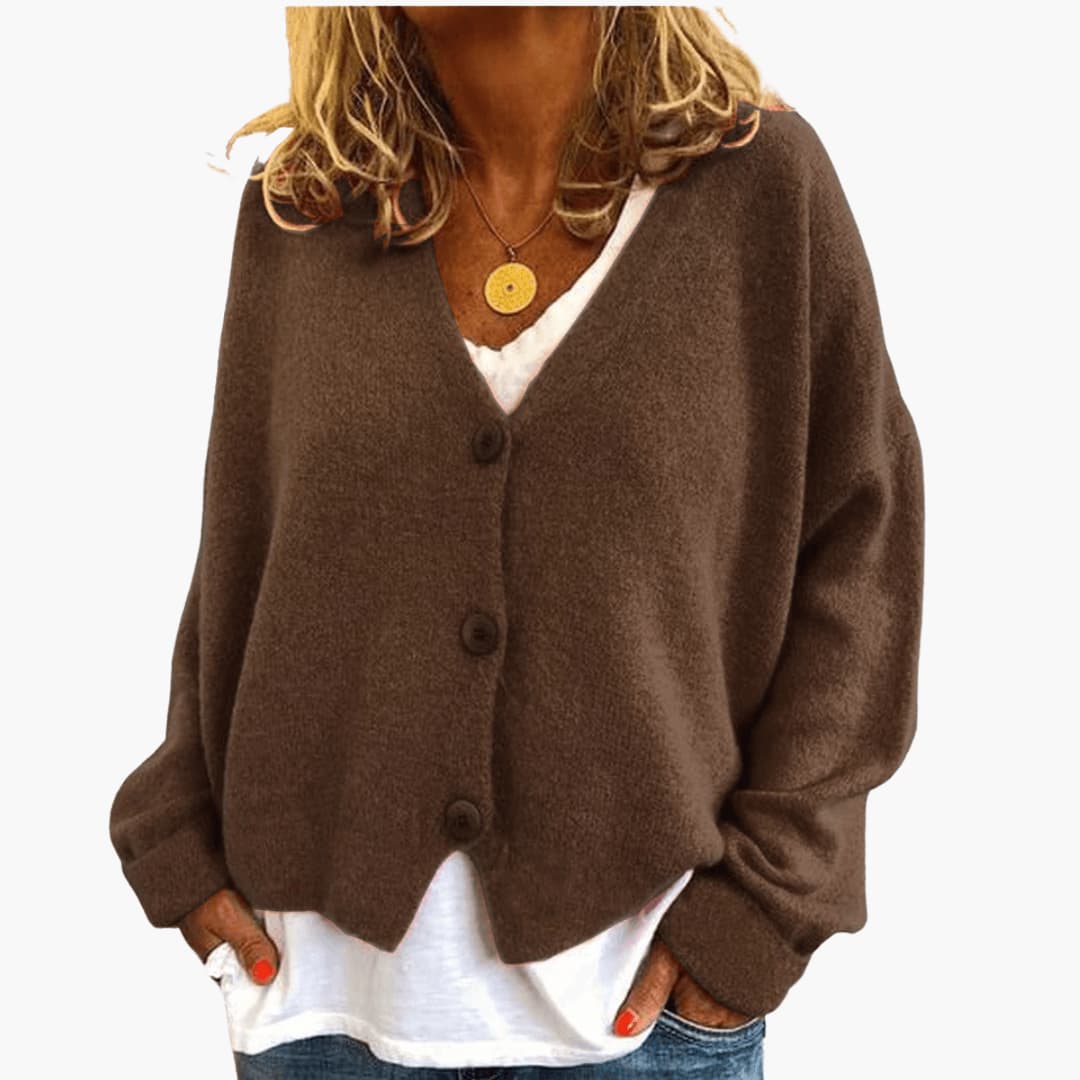 Avery | Relaxed V Neck Cardigan