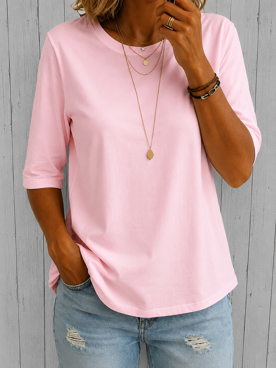 Nora | Relaxed 3/4 Sleeve Top