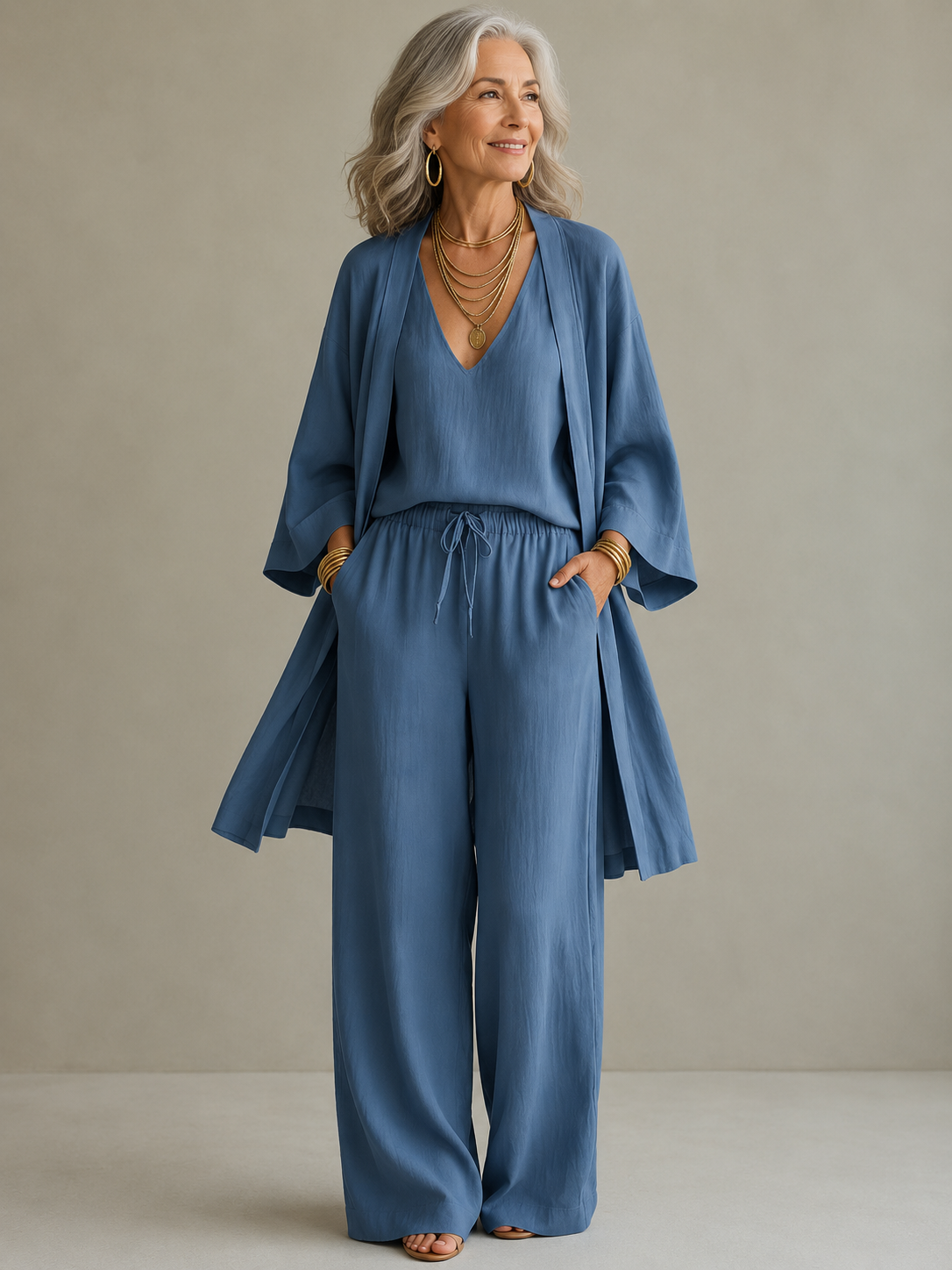 Elena | Wide Leg Pants Set