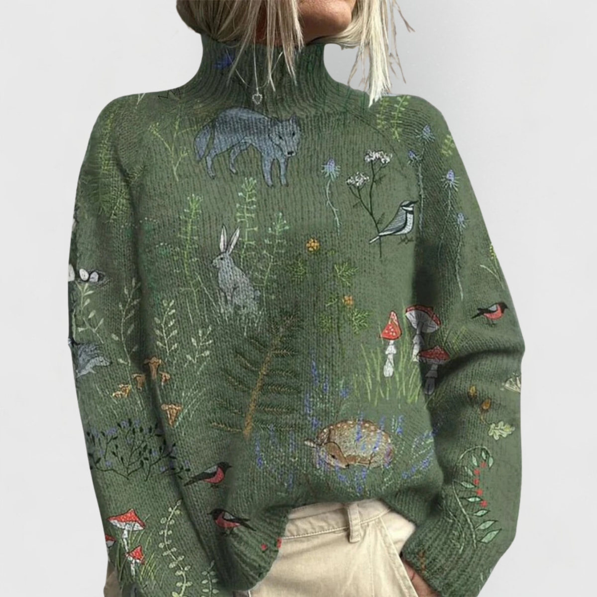 Bernarda | Suéter Elegante de Cuello Alto