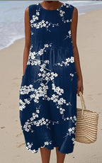 Adelyn | Sleeveless Printed Maxi Dress