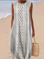 Adelyn | Sleeveless Printed Maxi Dress