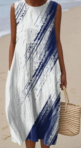 Adelyn | Sleeveless Printed Maxi Dress