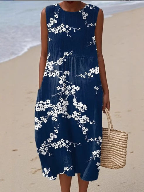 Adelyn | Sleeveless Printed Maxi Dress