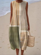 Adelyn | Sleeveless Printed Maxi Dress