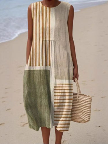 Adelyn | Sleeveless Printed Maxi Dress