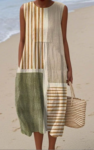 Adelyn | Sleeveless Printed Maxi Dress