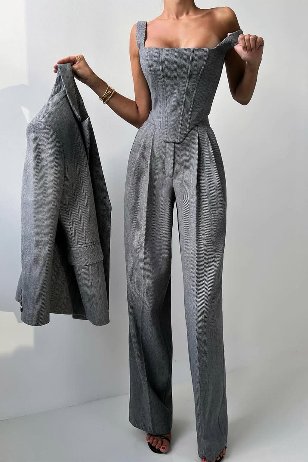 Grace - Three-Piece Set with Double-Breasted Blazer