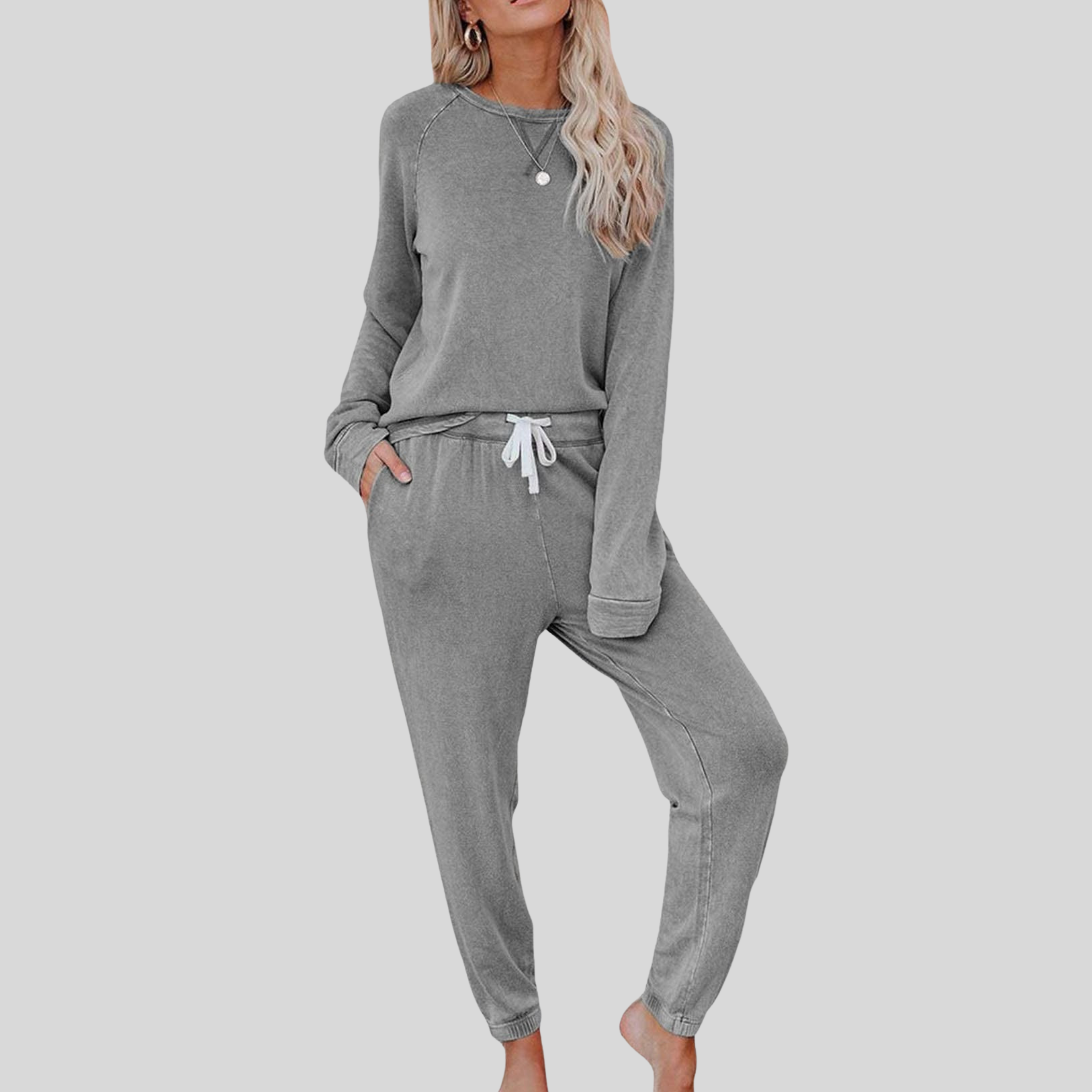 Jocelyn™ - Casual Long Sleeve and Sweatpants Set