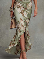 Sage | Bell Sleeves Maxi Dress