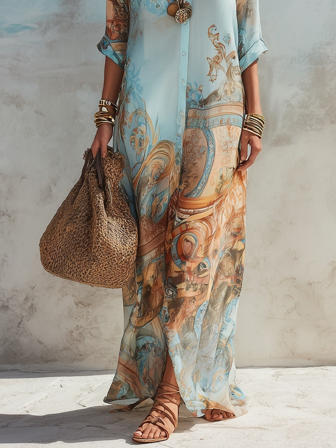 Margot | Baroque Print Maxi
