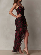 Lane | Floral Ruched Hem Dress