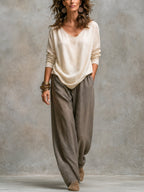 Catalina | Conjunto de Pierna Ancha en Capas