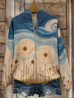 Maya | Quilted Zip Up Cardigan