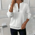 Hailey | V Neck Zipper Sweater