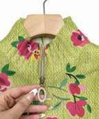 Harper | Pink Floral Zip Cardigan
