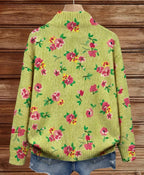 Harper | Pink Floral Zip Cardigan