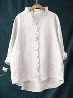 Annette | Ruffle Trim Blouse