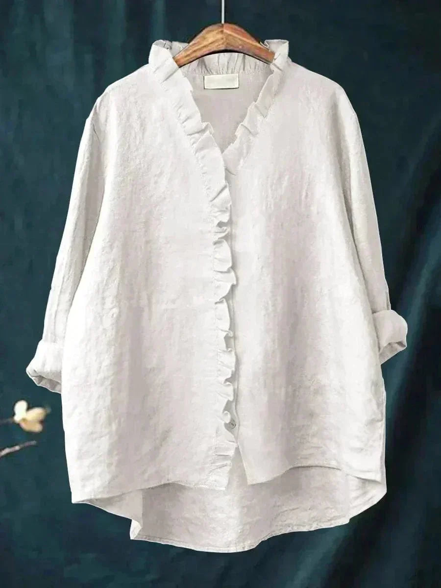 Annette | Ruffle Trim Blouse