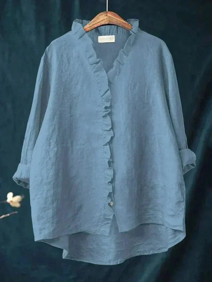 Annette | Ruffle Trim Blouse