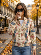 Avery | Rose Print Cardigan