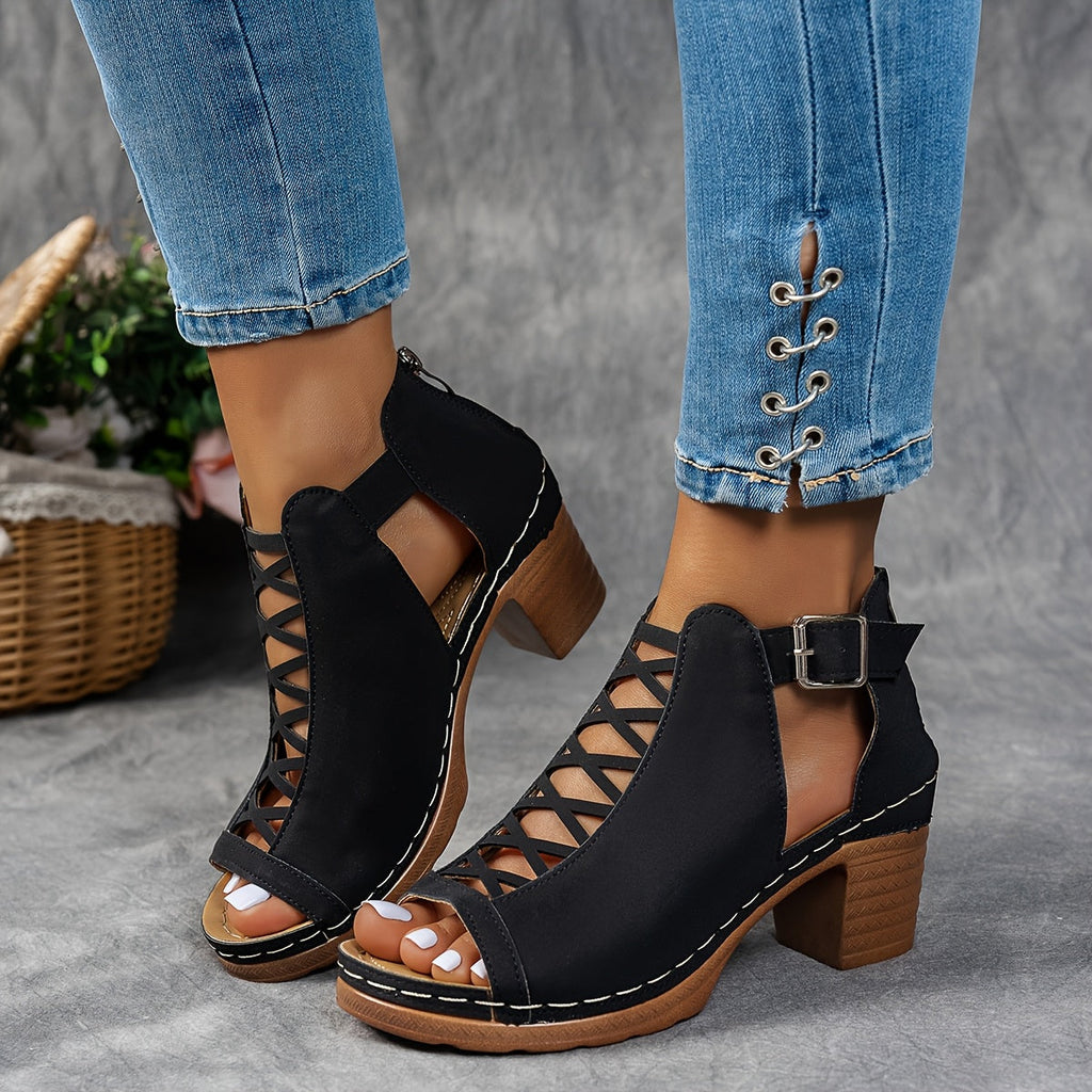 Nessa | Lattice-Heel Sandals