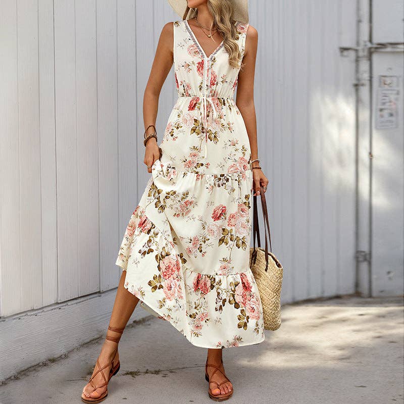 Floral Sleeveless Maxi Dress