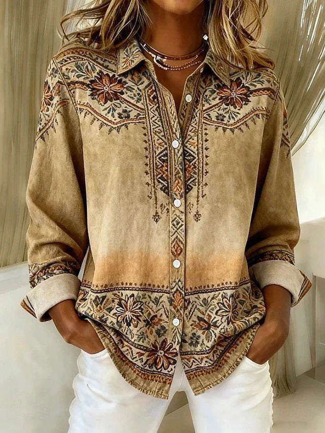 Aubrey | Floral Button Down Blouse