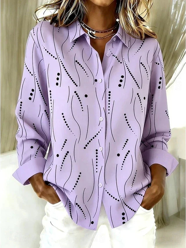 Avery | Abstract Button Down Blouse