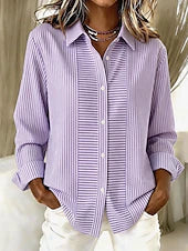 Avery | Striped Button Front Blouse