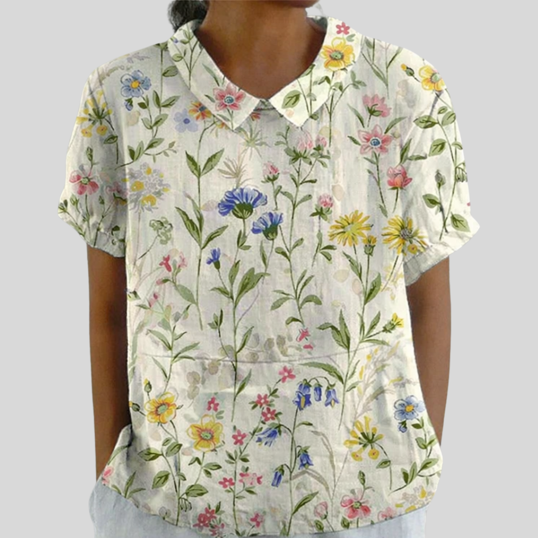 Lily | Floral Collared Blouse