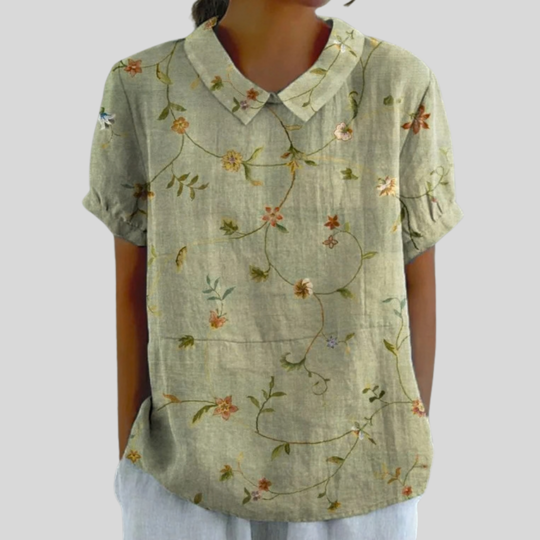 Lily | Floral Collared Blouse