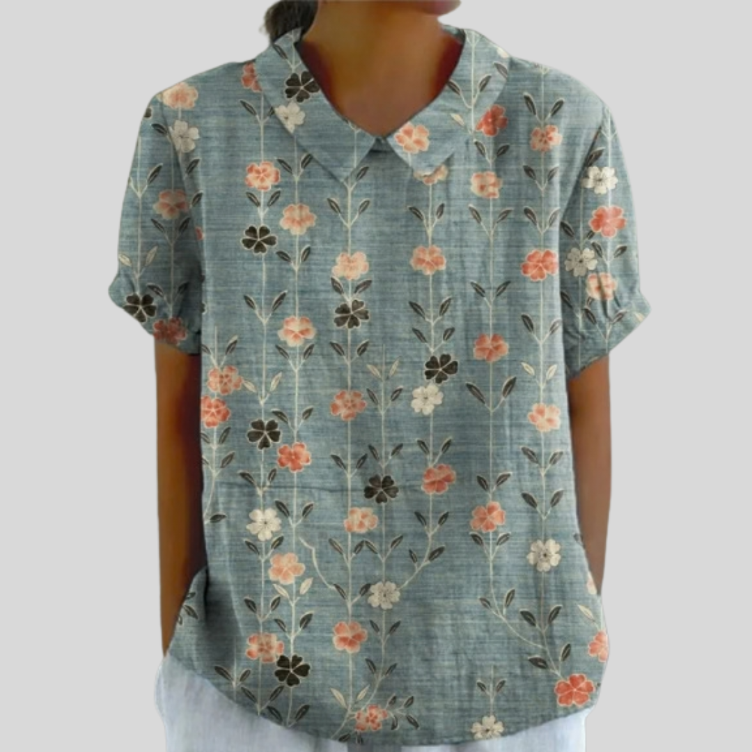 Mabel | Floral Collared Blouse