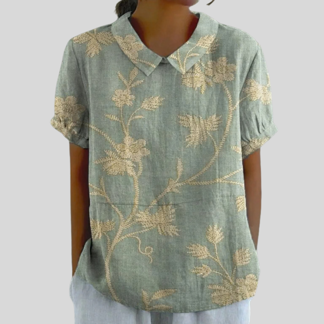 Cynthia | Embroidered Floral Blouse