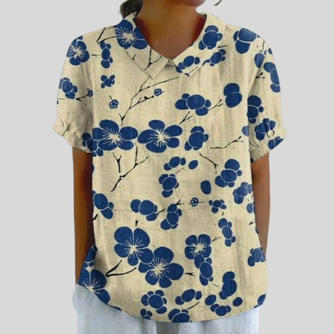 Avery | Floral Collared Blouse
