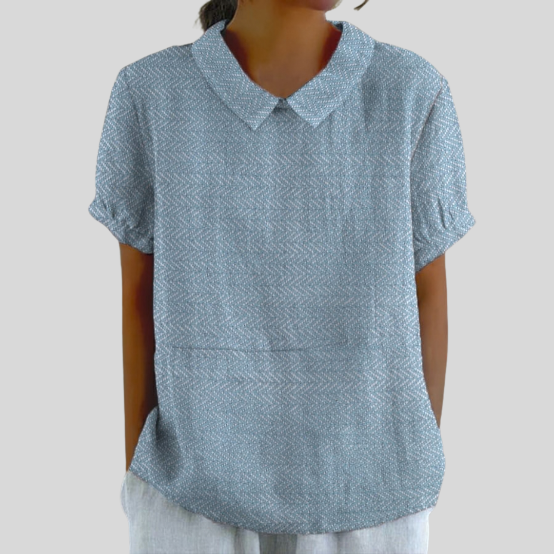 Hailey | Textured Collared Blouse