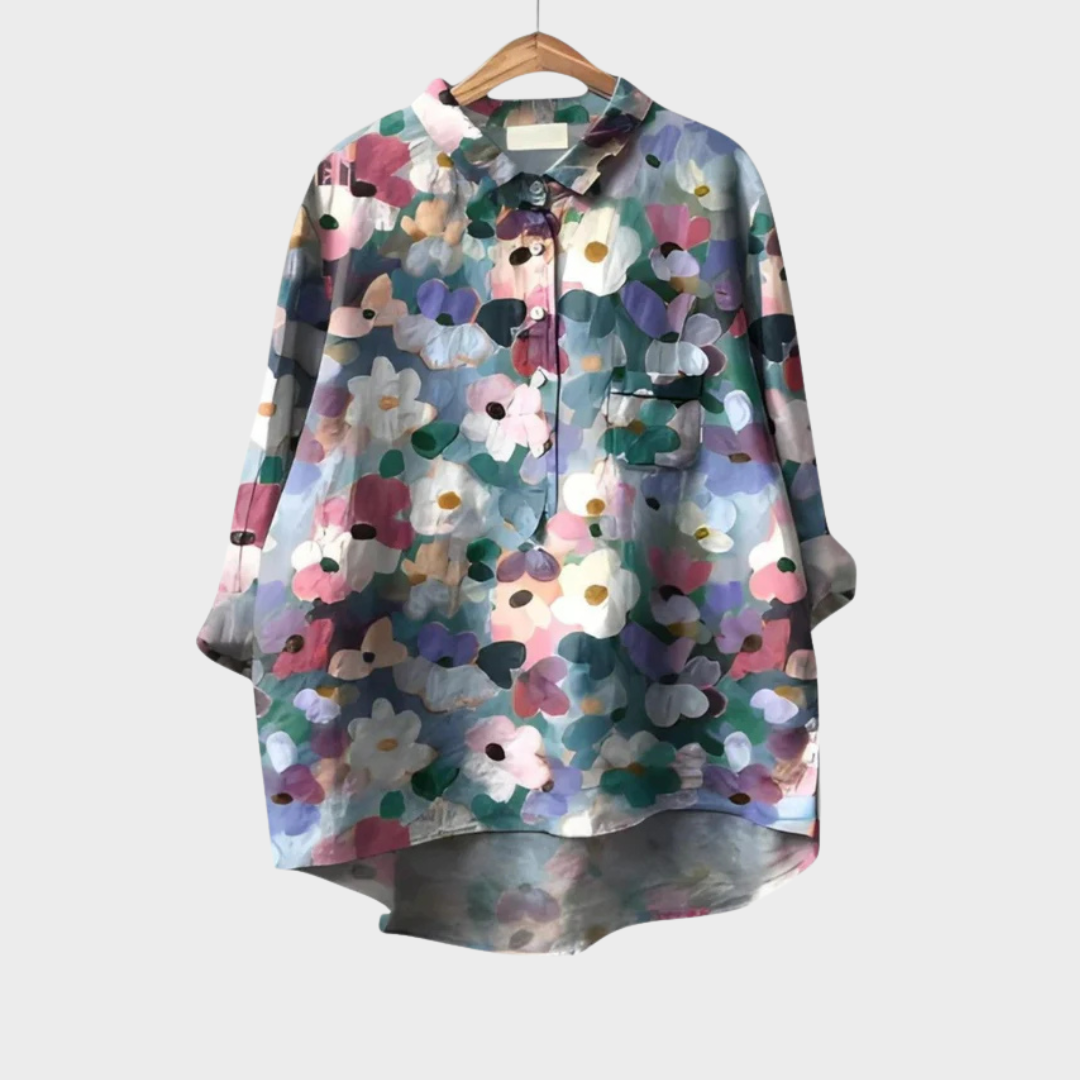 Hailey | Floral Button Down Blouse