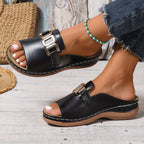 Melina™ -  Sandals with Wide Strap and Buckle