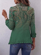 Avery | Boho Paisley Ruffle Jacket