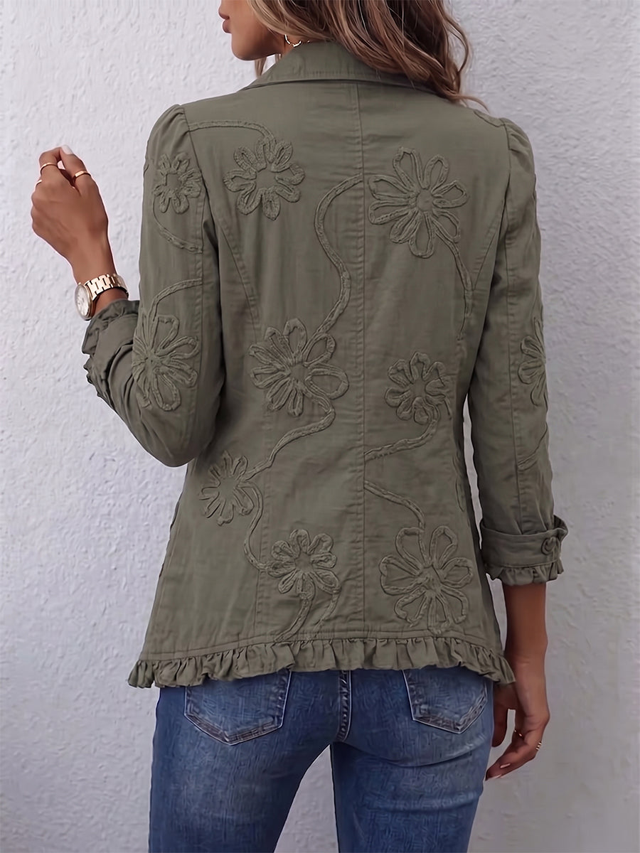 Harper | Floral Embroidered Utility Jacket